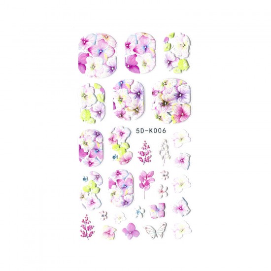 Nail Art Sticker ELEGANT FLOWERS