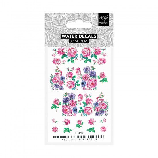 Flower Garden B356 3D Water Decals