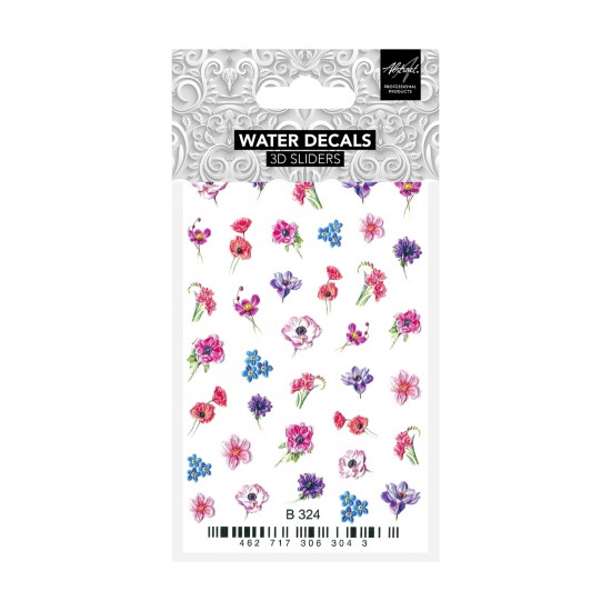 Flower Garden B324 3D Water Decals