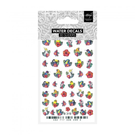 Tropical Birds B319 3D Water Decals